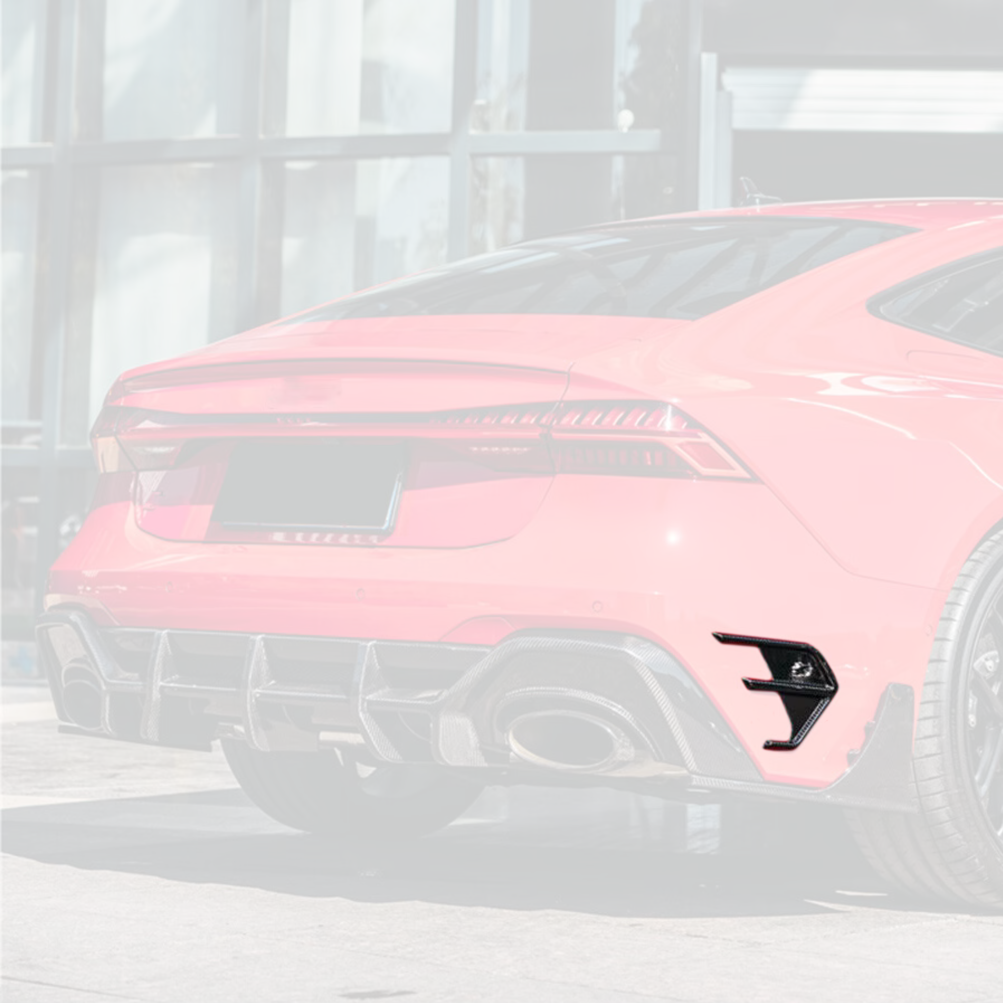 Audi RS6/RS7 C8 Carbon Fibre Rear Bumper Trim (Diffuser/Vents) image 3