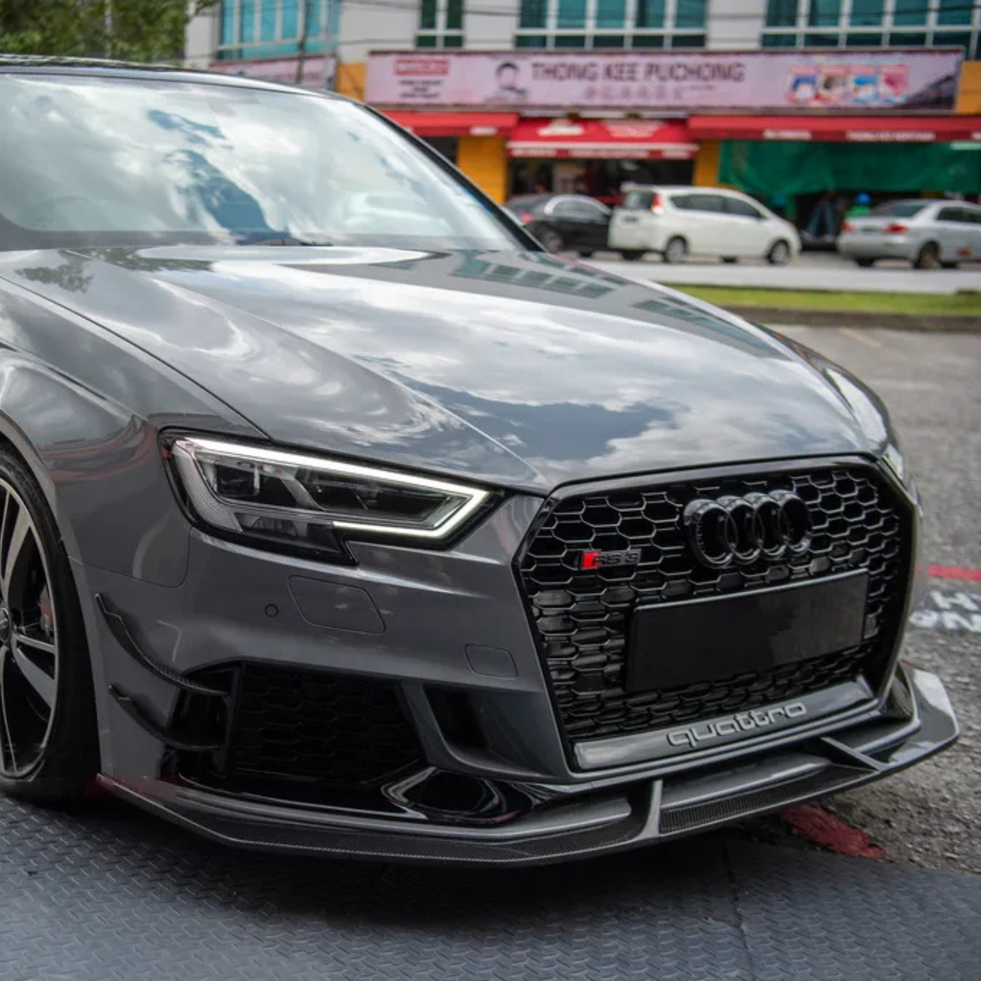 Audi RS3 8V.5 Carbon Fiber Front Bumper Splitter Lip V1 image 4