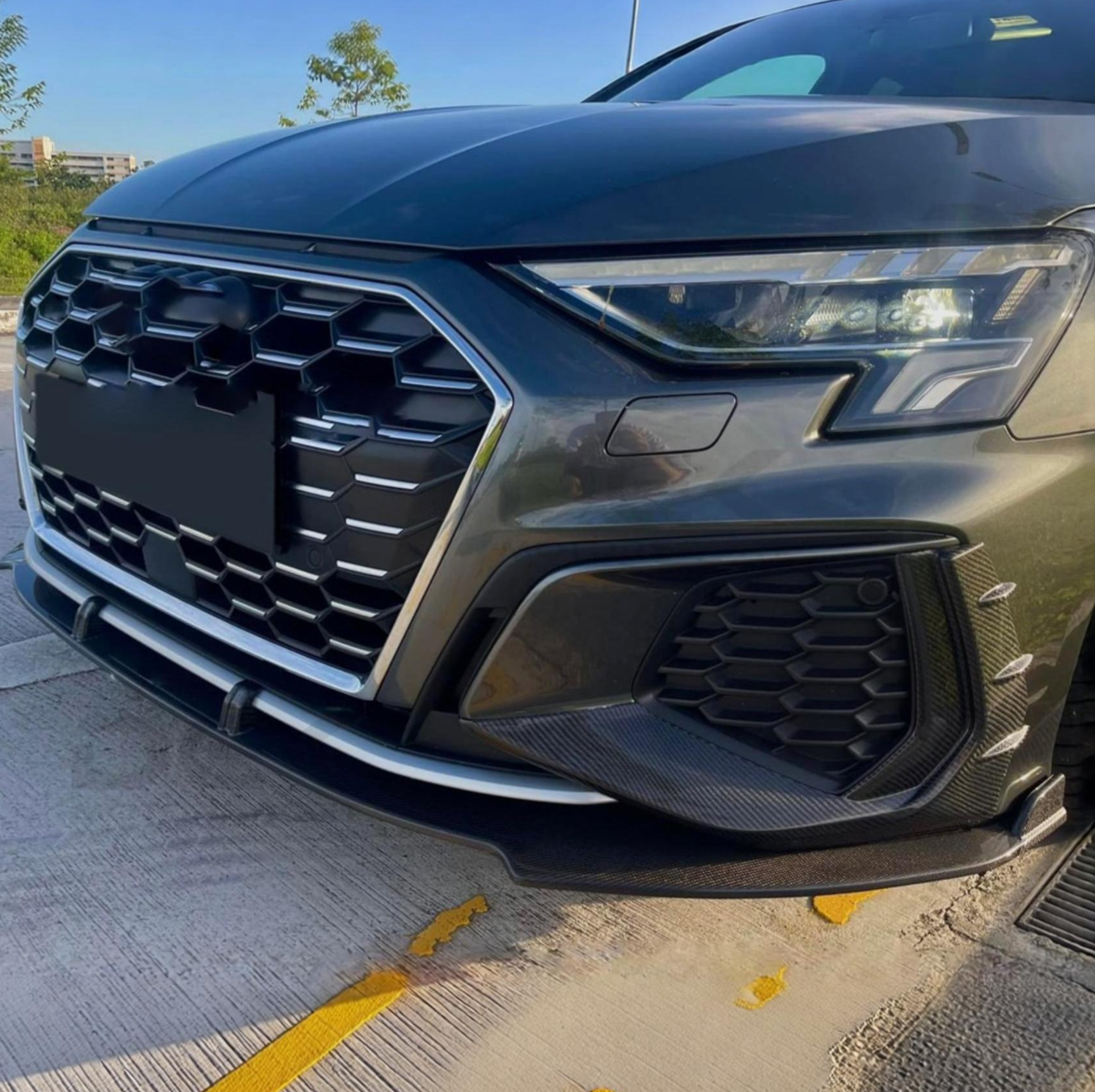 Audi S3 8Y Carbon Fibre Front Splitter Lip image 1