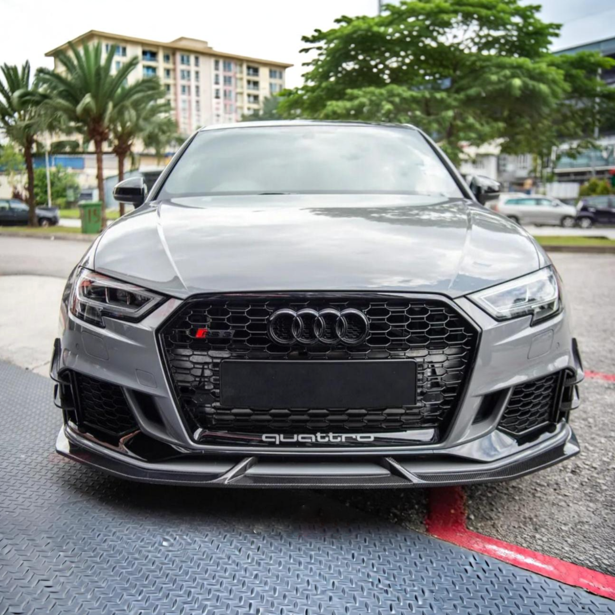 Audi RS3 8V.5 Carbon Fiber Front Bumper Splitter Lip V1 image 2