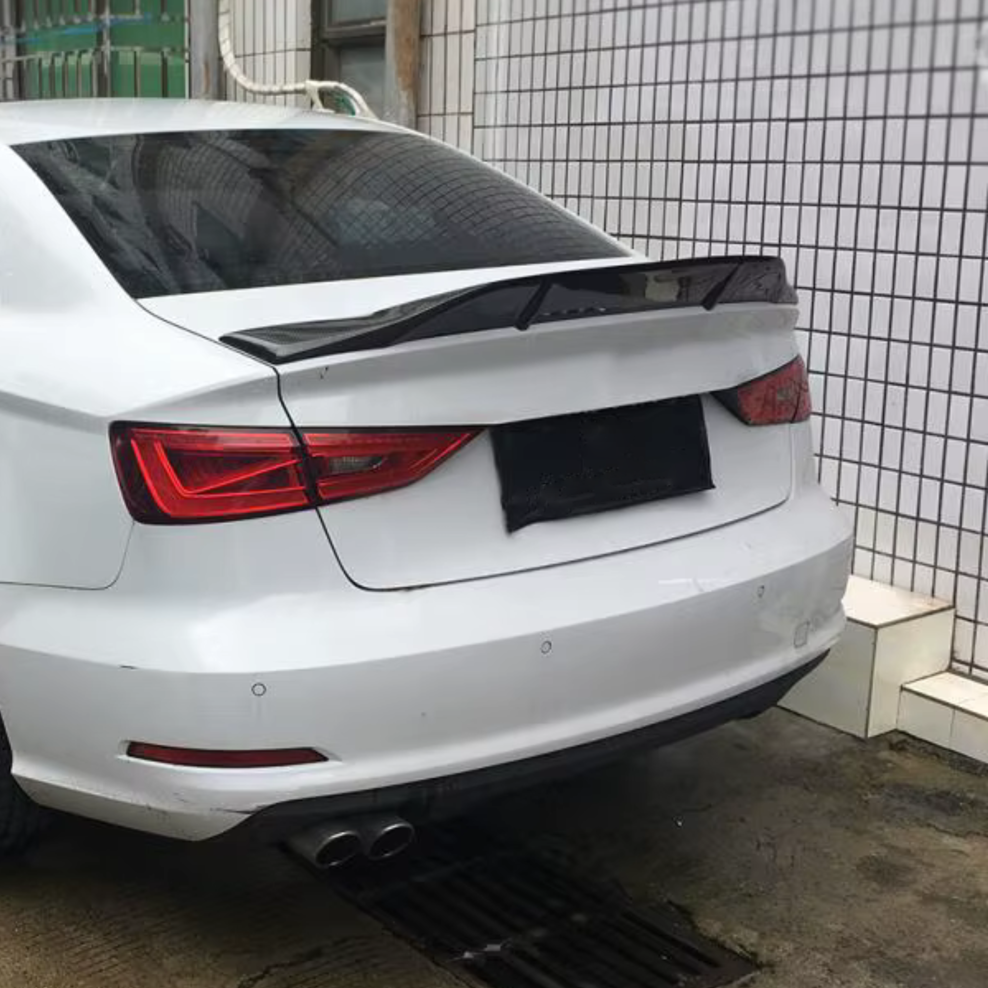Audi A3/S3/RS3 8V Sedan Carbon Fiber Rear Wing Spoiler V2 image 1