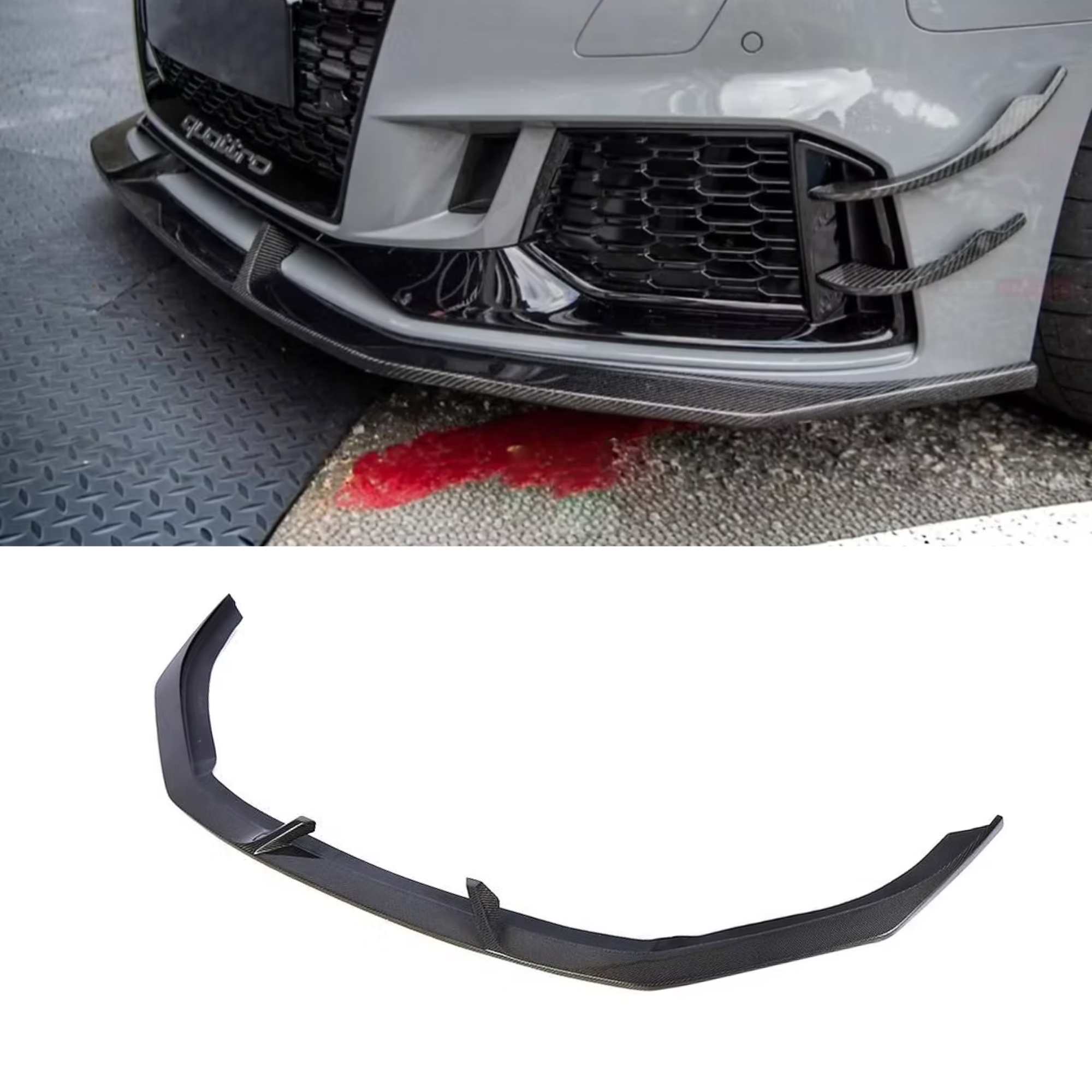 Audi RS3 8V.5 Carbon Fiber Front Bumper Splitter Lip V1 image 0