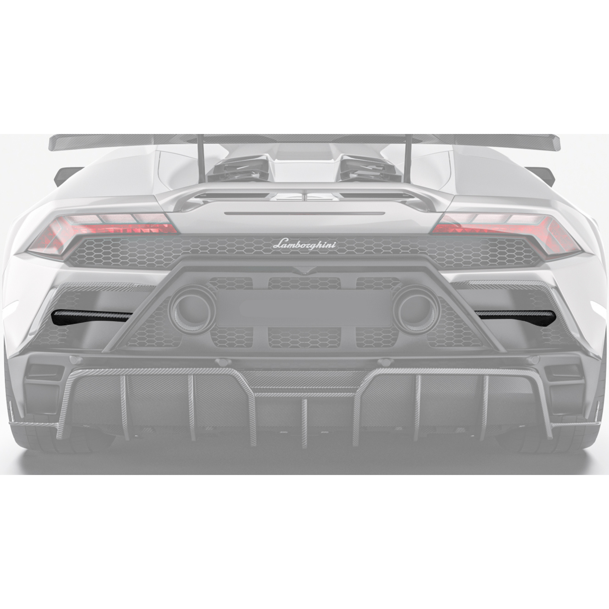 Lamborghini Huracan Evo Carbon Fiber Rear Bumper Trims image 1