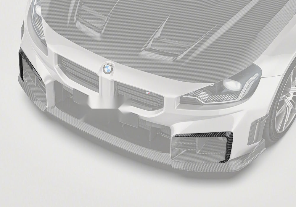 BMW M2 G87 Carbon Fibre Front Canards - race-inspired aerodynamic styling upgrade