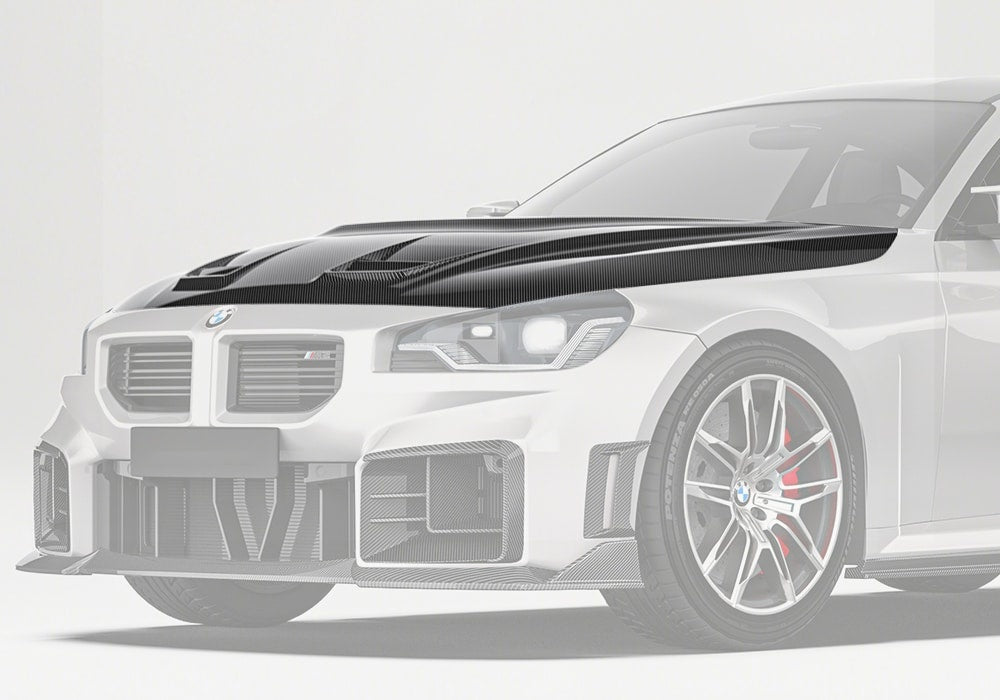 BMW M2 G87 Carbon Fibre Bonnet - lightweight vented replacement hood for G87