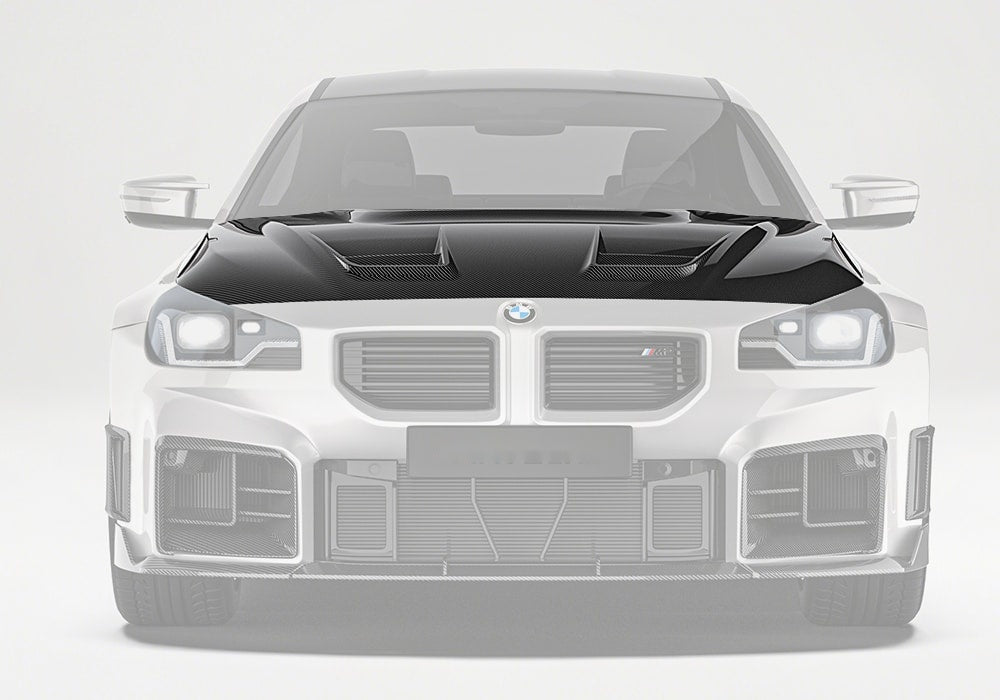 BMW M2 G87 Carbon Fibre Bonnet - lightweight vented replacement hood for G87