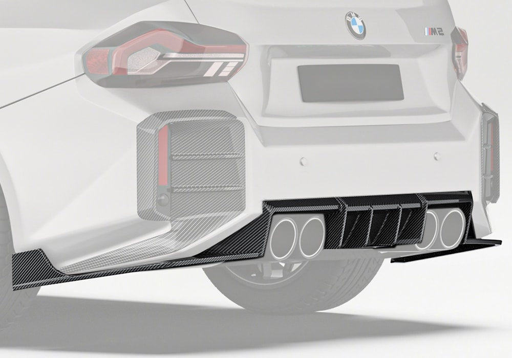 BMW M2 G87 Carbon Fibre Rear Diffuser Ver.1 - aggressive aerodynamic styling upgrade