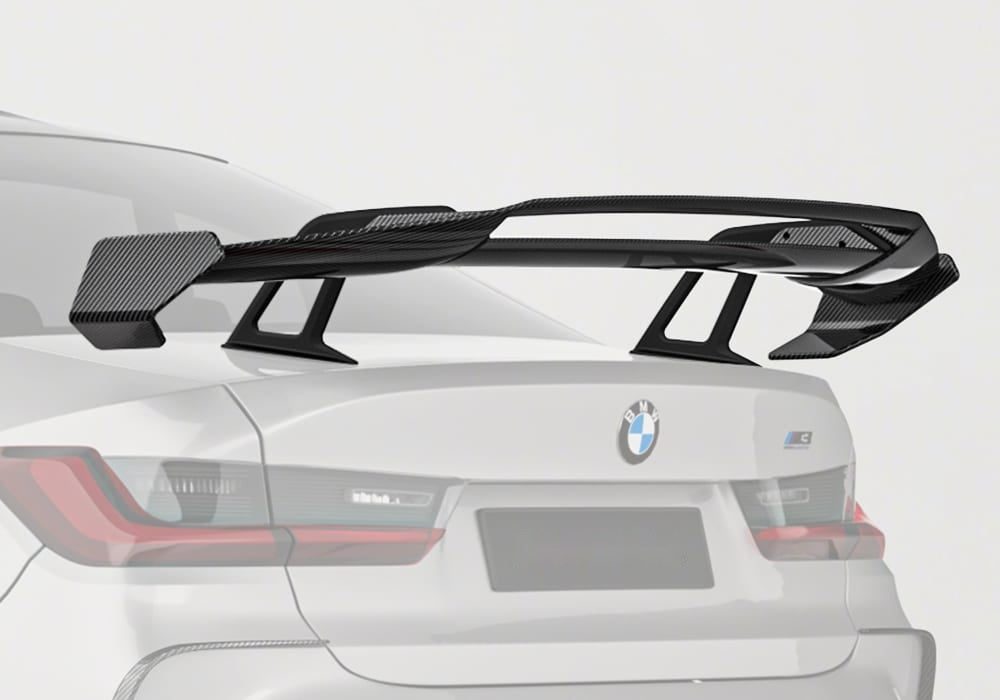 BMW M3 G80 Carbon Fibre Rear Spoiler Ver.1 - aggressive lightweight boot lid upgrade