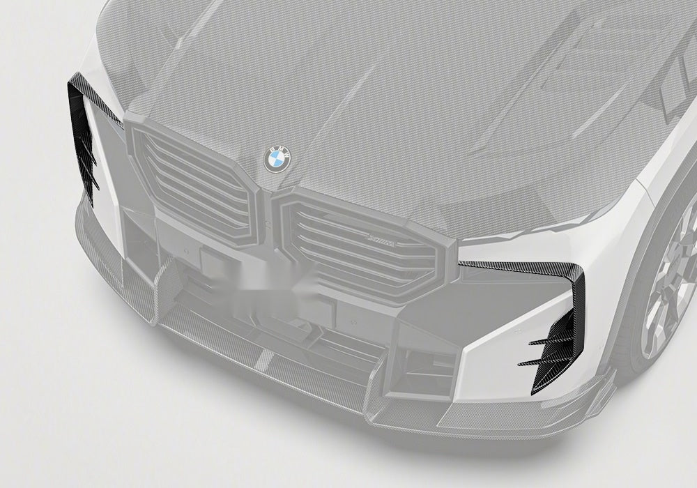 BMW XM G09 Carbon Fibre Front Canards - aerodynamic styling upgrade with gloss finish