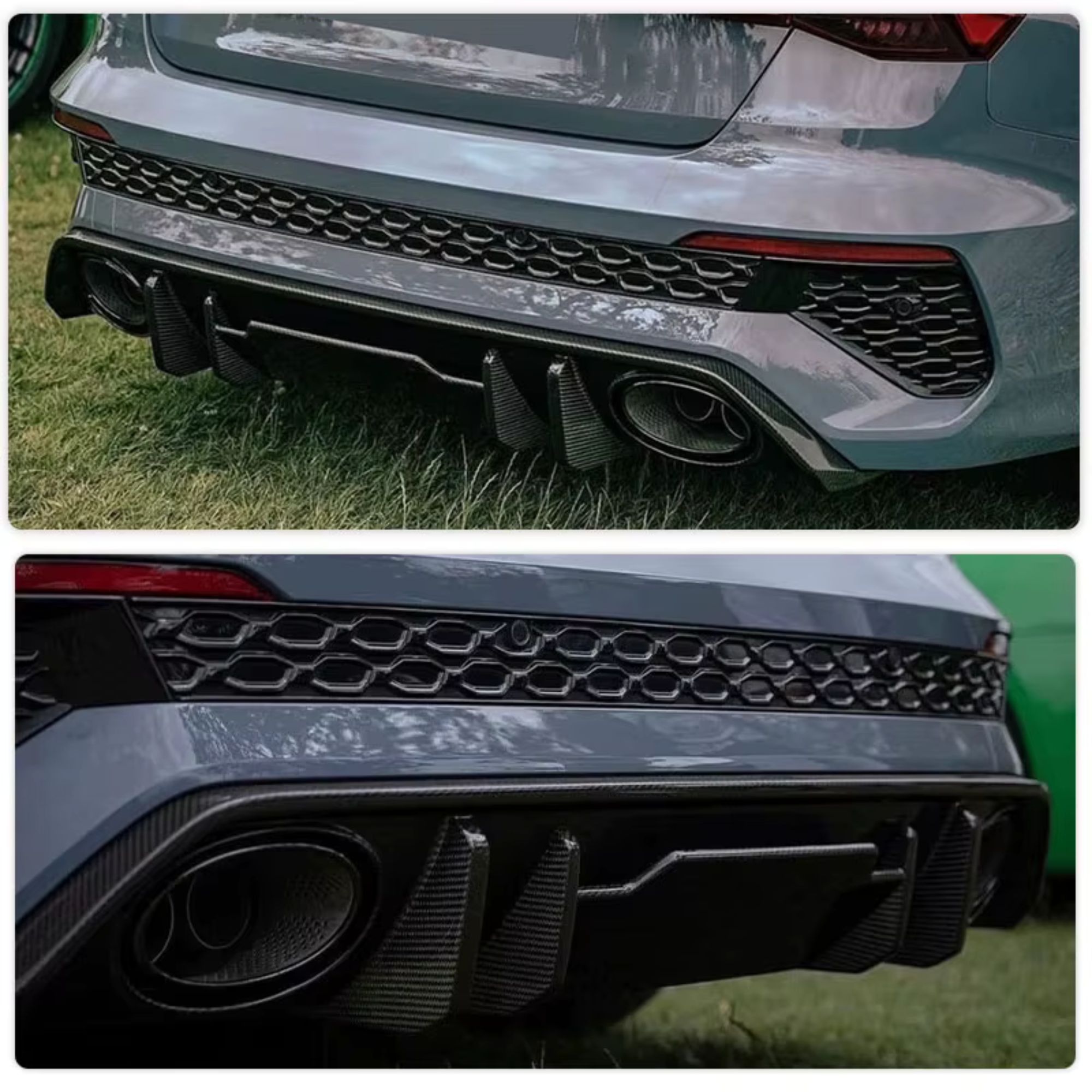 Audi RS3 8Y 2021+ Carbon Fiber Rear Diffuser Kit image 1