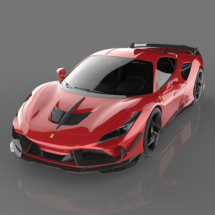 Ferrari F8 Tributo Carbon Fibre Aerodynamics Kit