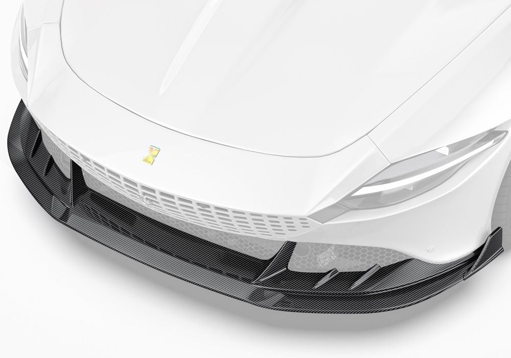 Ferrari Roma Carbon Fibre Front Lip - aerodynamic styling upgrade with gloss finish