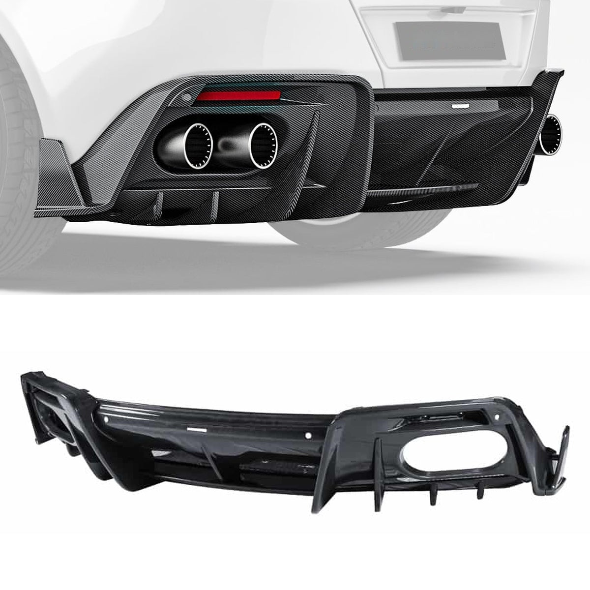 Ferrari Roma Carbon Fibre Rear Diffuser - hand-laid aerodynamic GT upgrade