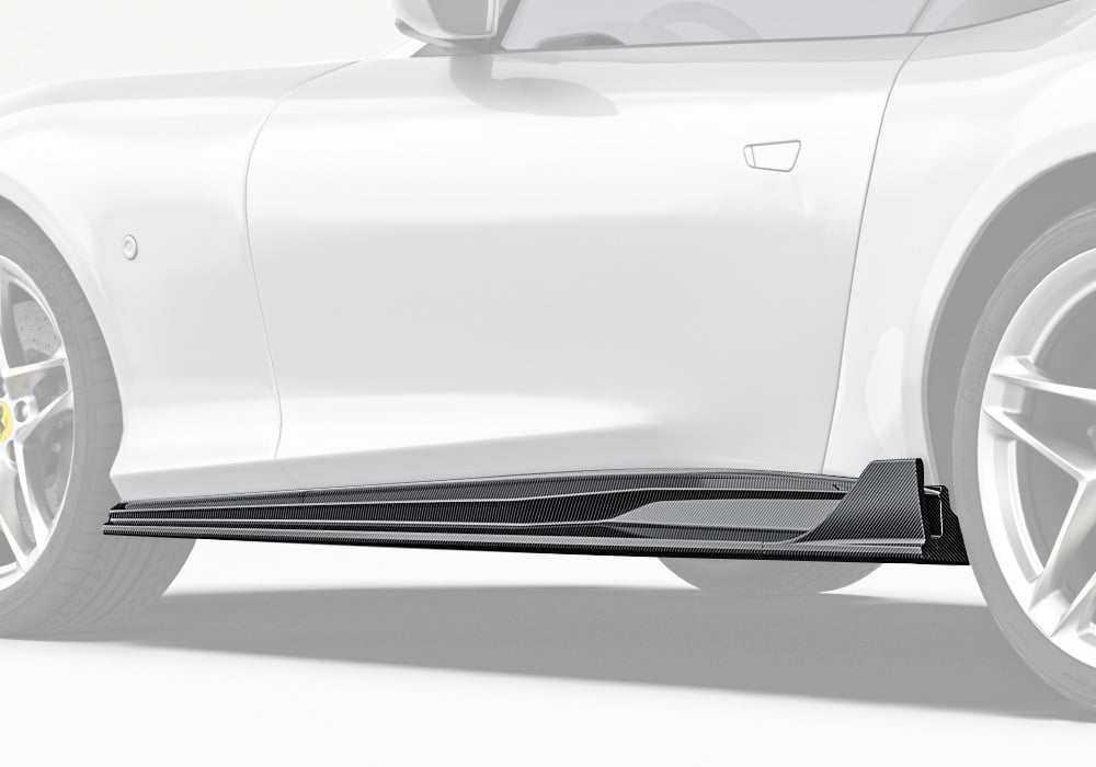 Ferrari Roma Carbon Fibre Side Skirts - aerodynamic race-inspired exterior upgrade