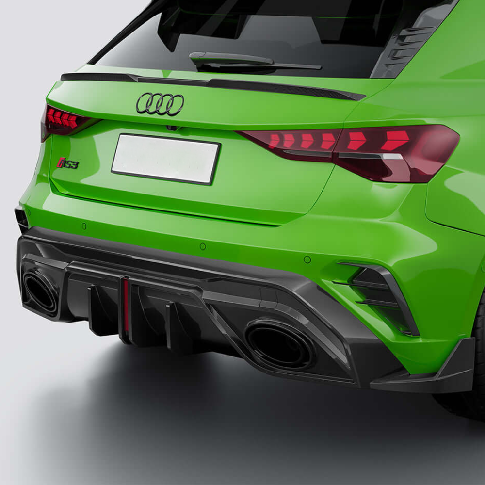 Audi RS3 8Y.5 2025 Carbon Fiber Rear Diffuser V2 Kit image 1
