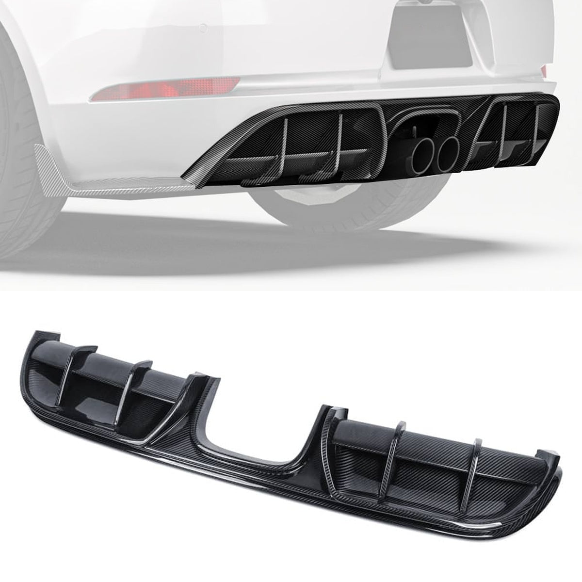 Porsche 718 982c Carbon Fibre Rear Diffuser - aerodynamic track-inspired styling upgrade