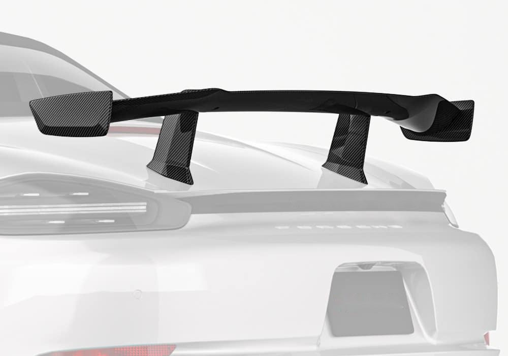 Porsche 718 982c Carbon Fibre Rear Spoiler - lightweight track-inspired aerodynamic upgrade