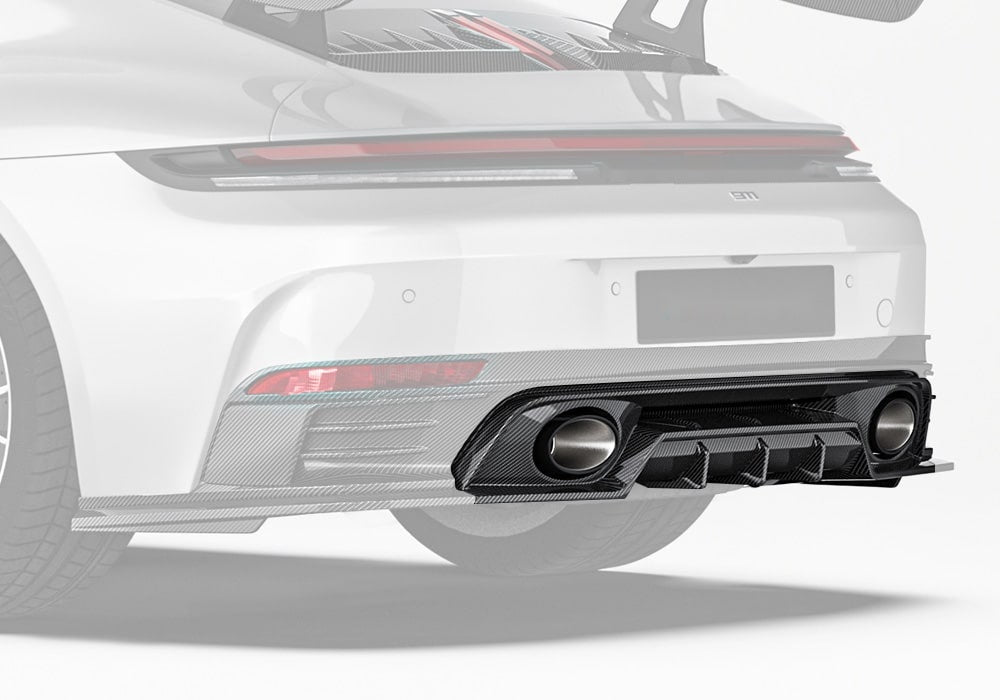 Porsche 911 992.2 Carbon Fibre Lower Rear Diffuser - aggressive aero upgrade