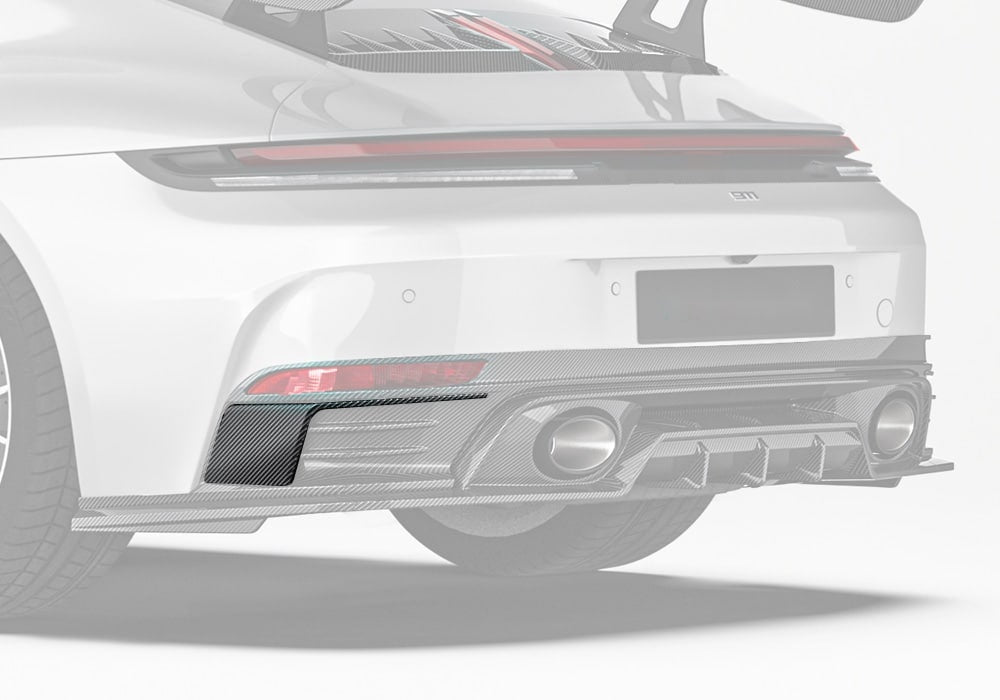 Porsche 911 992.2 Carbon Fibre Rear Canards - aerodynamic track-inspired styling upgrade