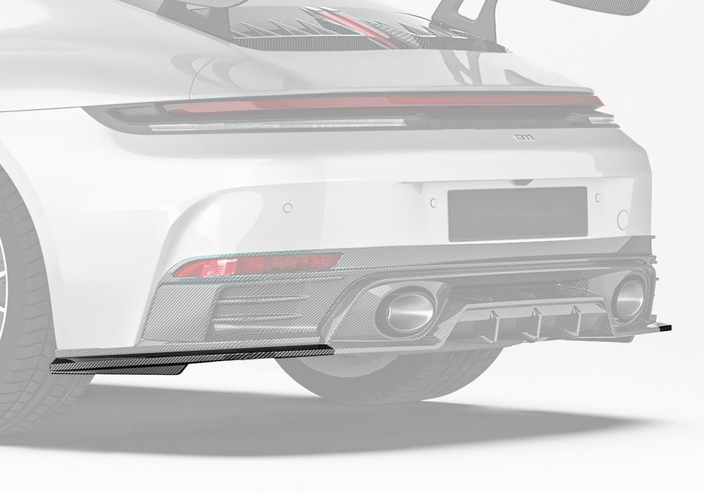 Porsche 911 992.2 Carbon Fibre Rear Side Splitters - aerodynamic track-inspired upgrade