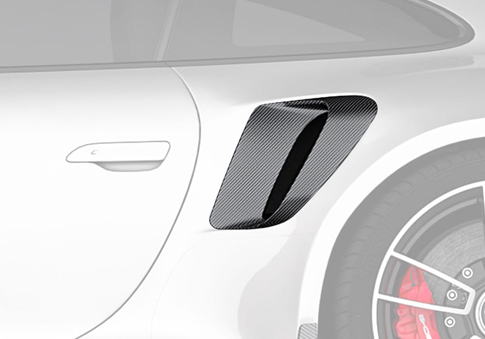 Porsche 911 992 Turbo S Carbon Fibre Side Air Intakes - lightweight aerodynamic upgrade