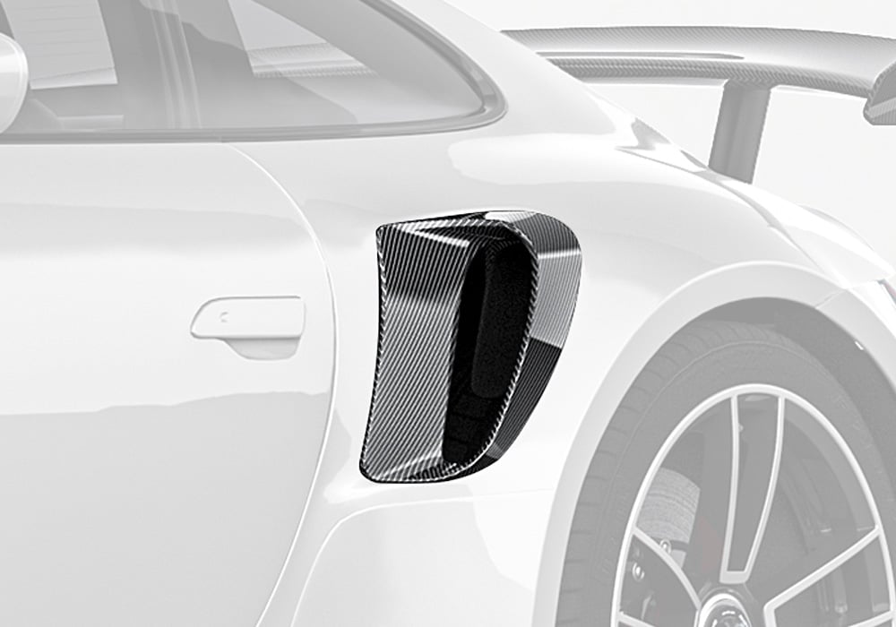 Porsche 911 992 Turbo S Carbon Fibre Side Air Intakes - lightweight aerodynamic upgrade