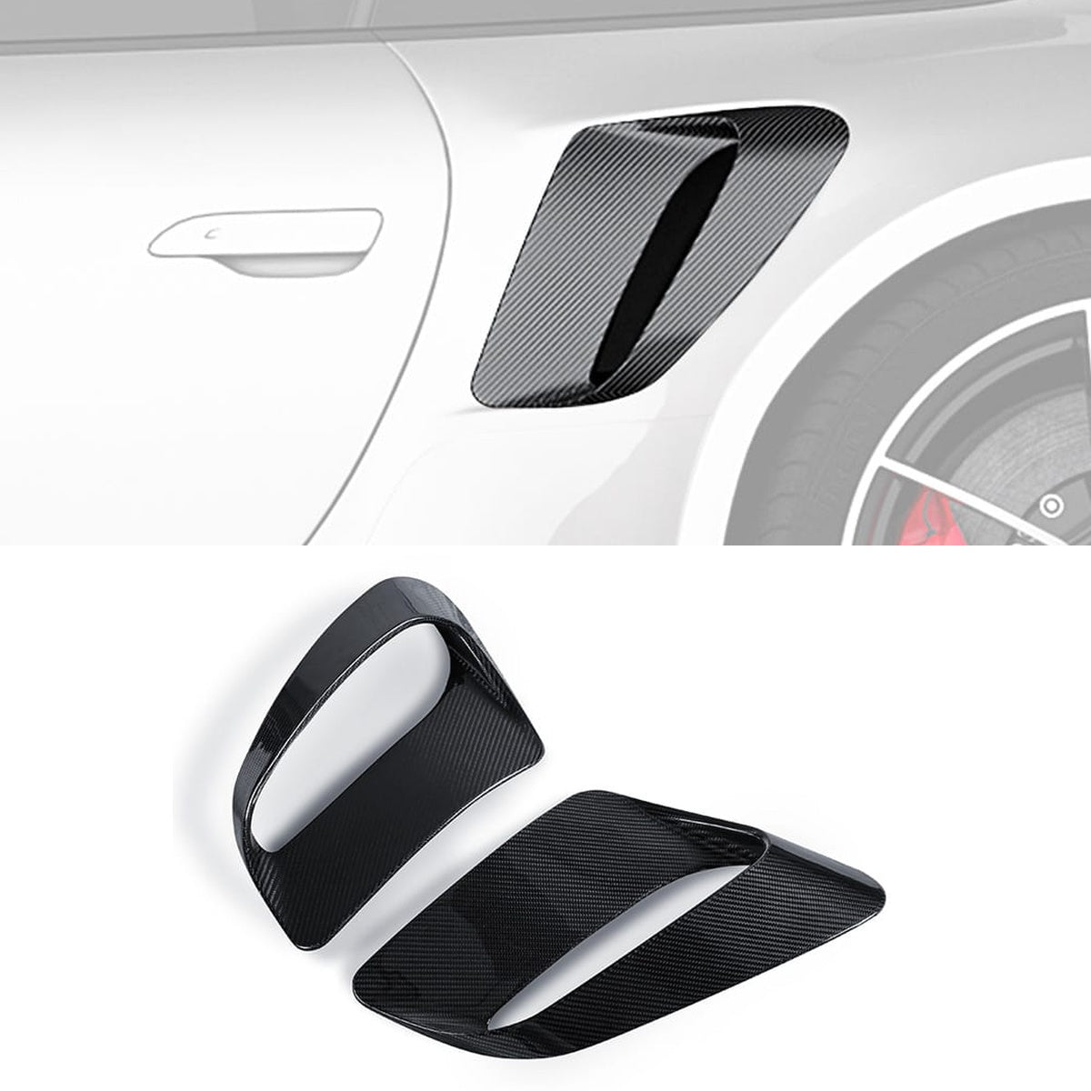 Porsche 911 992 Turbo S Carbon Fibre Side Air Intakes - lightweight aerodynamic upgrade