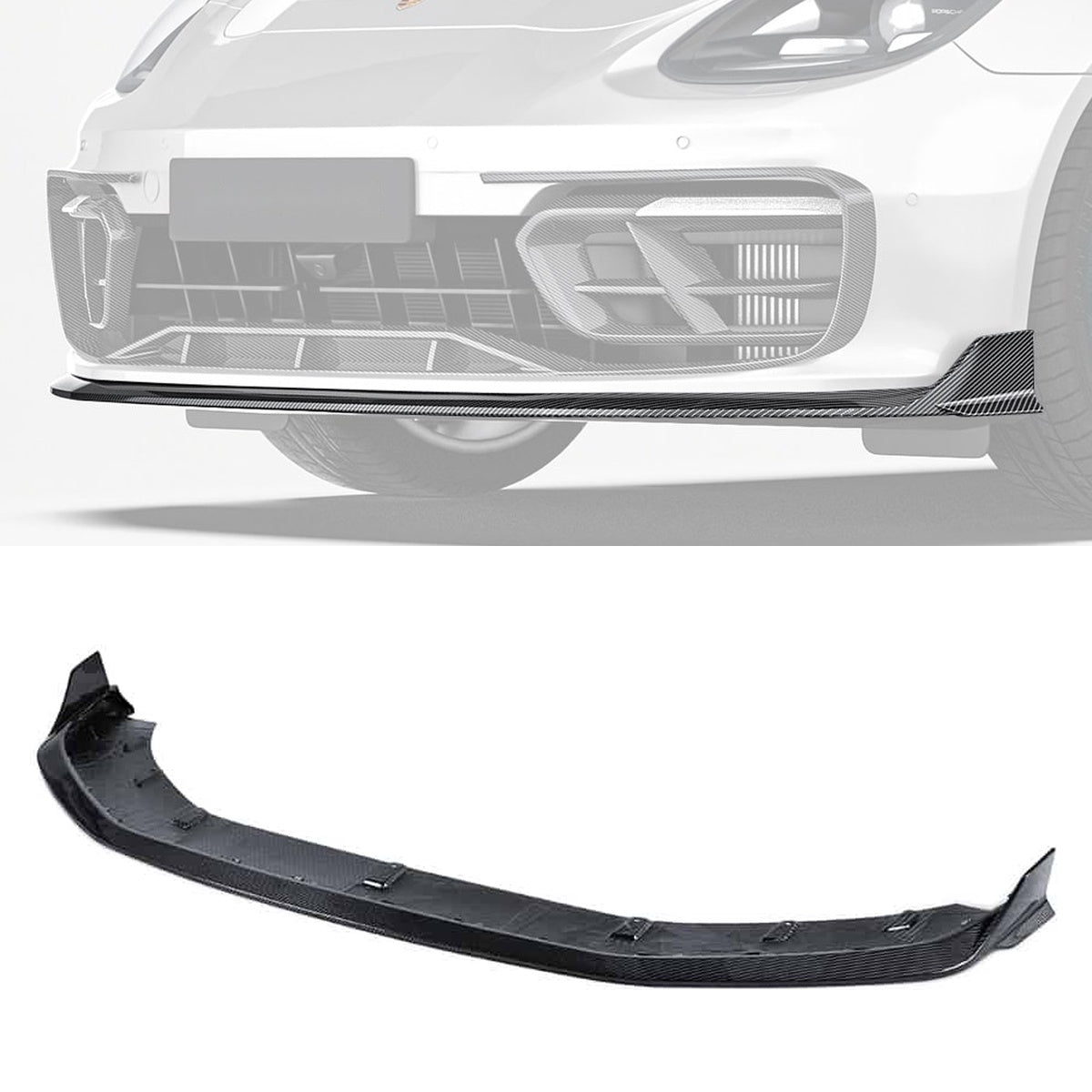 Porsche Panamera 971 Carbon Fibre Front Lip - aggressive aerodynamic styling upgrade