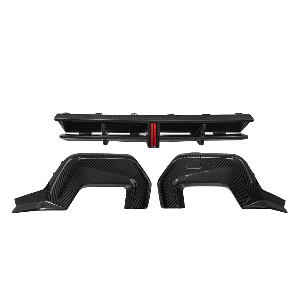 BMW 2 Series F74 Carbon Fibre Rear Diffuser with integrated brake light - prepreg motorsport upgrade
