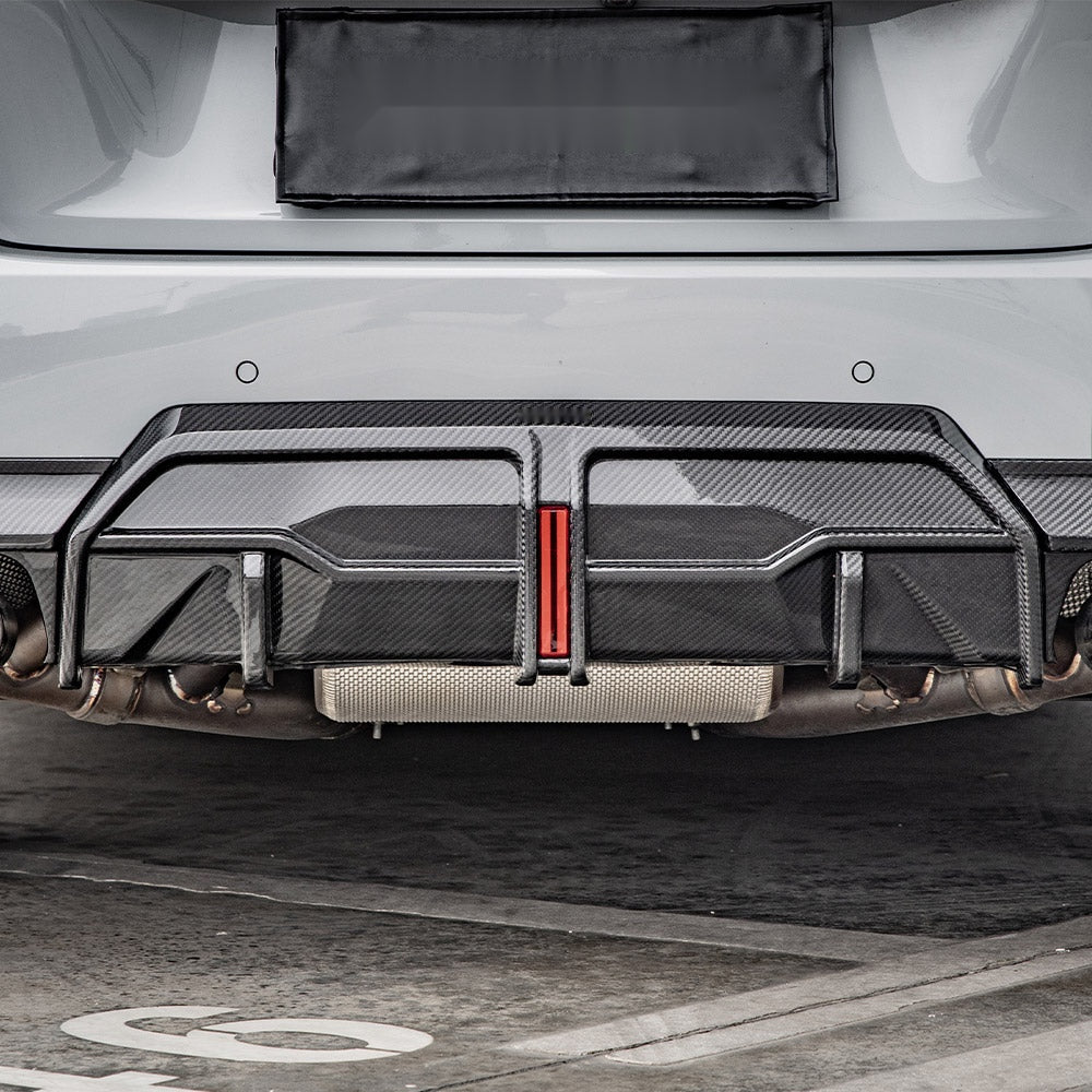 BMW 2 Series G42 Prepreg Carbon Fibre Rear Diffuser with Brake Light - aggressive M Sport styling upgrade