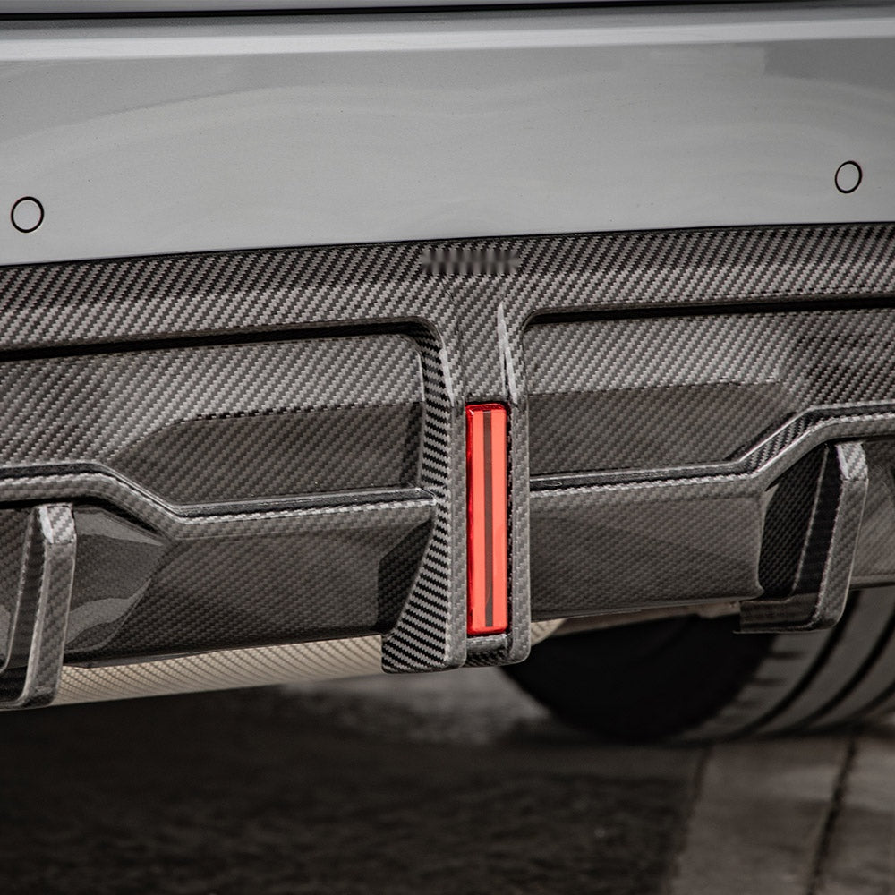 BMW 2 Series G42 Prepreg Carbon Fibre Rear Diffuser with Brake Light - aggressive M Sport styling upgrade