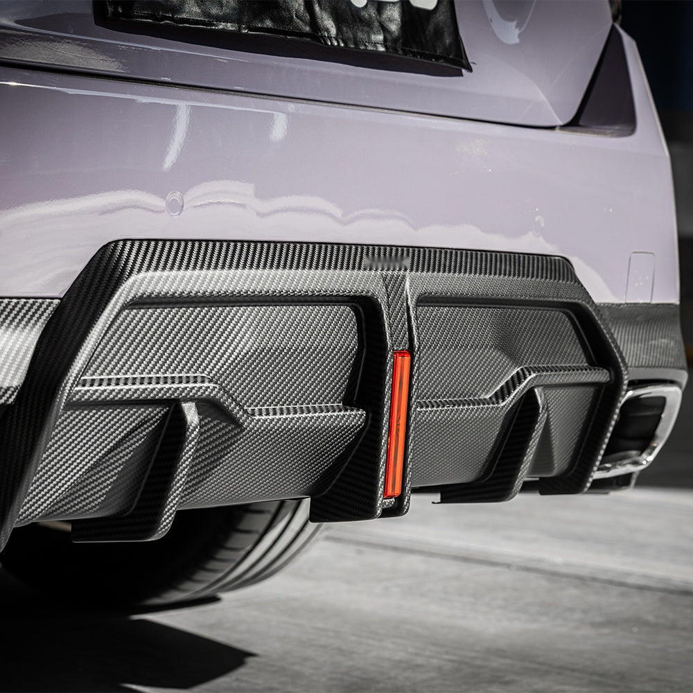 BMW 2 Series G42 Prepreg Carbon Fibre Rear Diffuser with Brake Light - aggressive M Sport styling upgrade