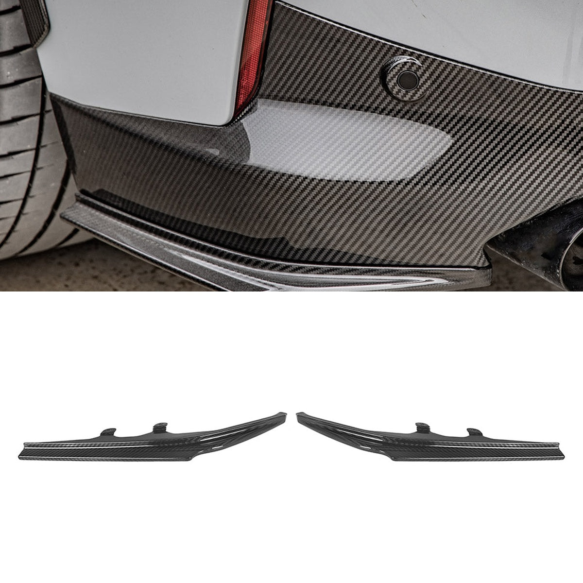 BMW 2 Series G42 Prepreg Carbon Fibre Rear Spats - OEM fitment M Sport bumper upgrade
