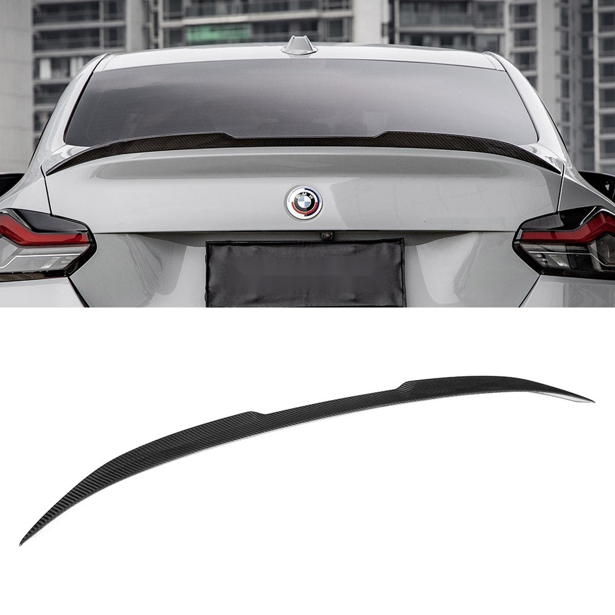 BMW 2 Series G42 Prepreg Carbon Fibre Rear Spoiler - gloss OEM-fit bootlid lip upgrade
