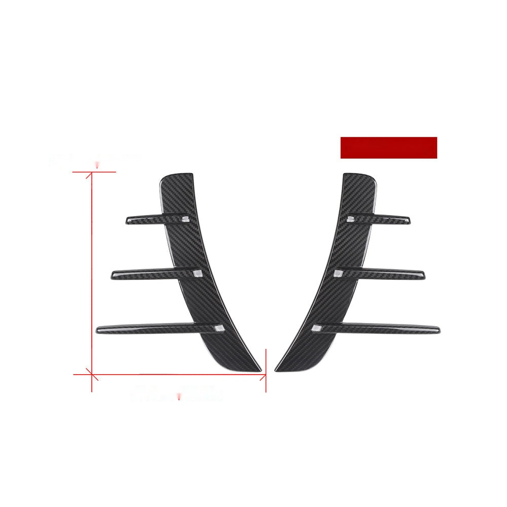 BMW 4 Series G22 Prepreg Carbon Fibre Front Arch Trims - triple louver design