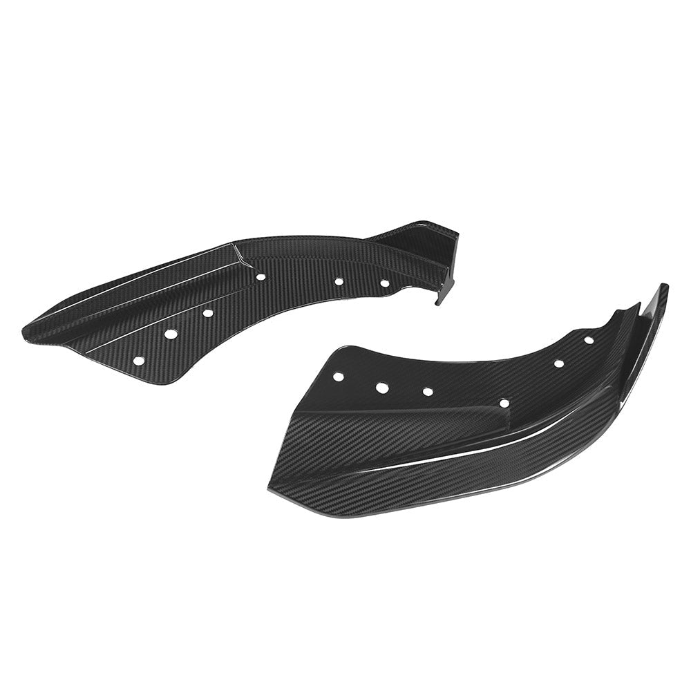 BMW 4 Series G22 Prepreg Carbon Fibre Front Lip - aggressive twin air inlet design with corner blade accents
