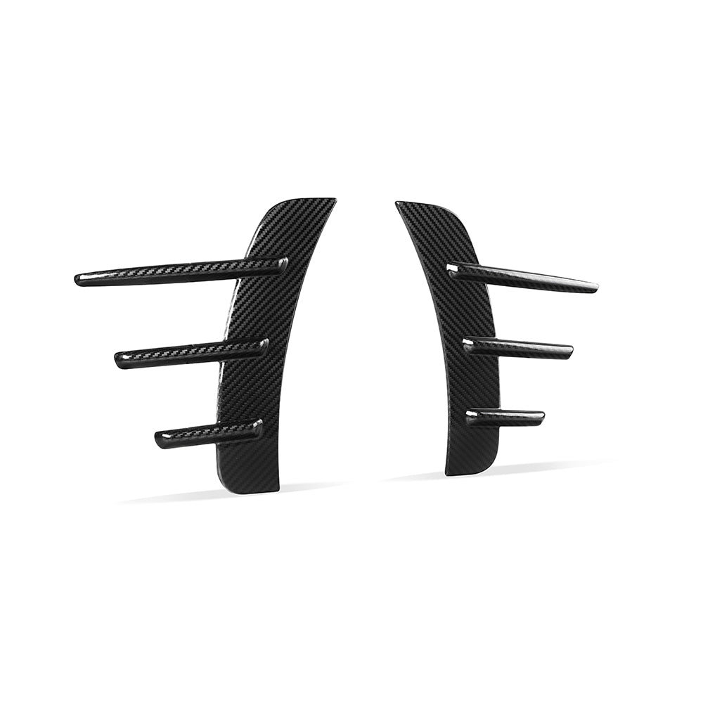 BMW 4 Series G22 Prepreg Carbon Fibre Rear Arch Trims - triple-louver design aggressive styling upgrade