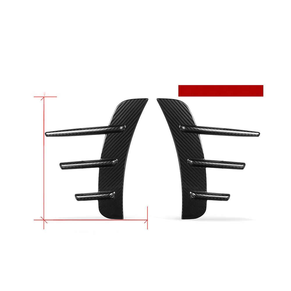 BMW 4 Series G22 Prepreg Carbon Fibre Rear Arch Trims - triple-louver design aggressive styling upgrade