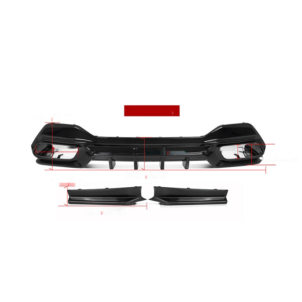 BMW 8 Series G16 Prepreg Carbon Fibre Rear Diffuser - aggressive OEM-fit upgrade