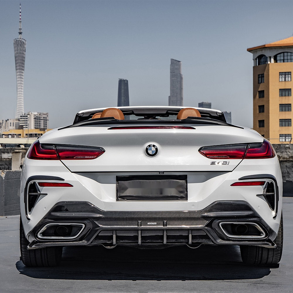 BMW 8 Series G16 Prepreg Carbon Fibre Rear Diffuser - aggressive OEM-fit upgrade
