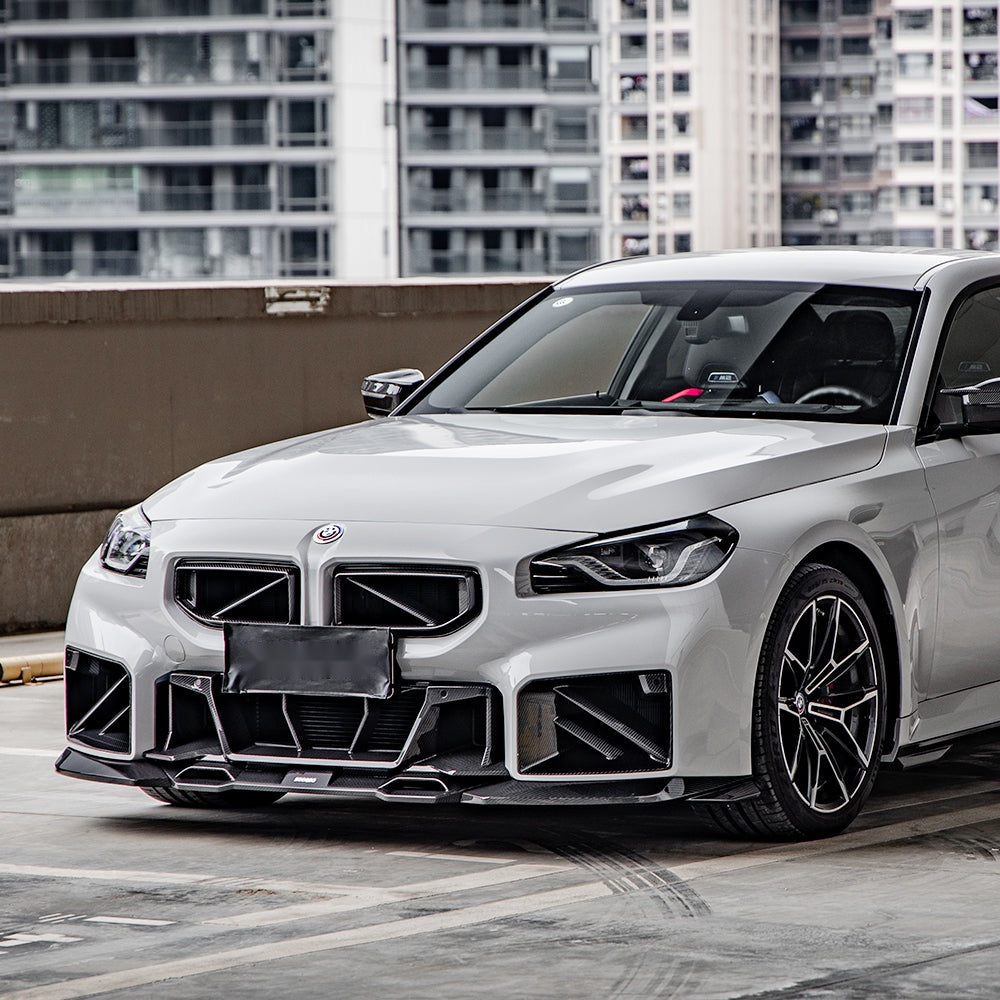 BMW M2 G87 Prepreg Carbon Fibre Lower Grille - aggressive front end upgrade with OEM fitment