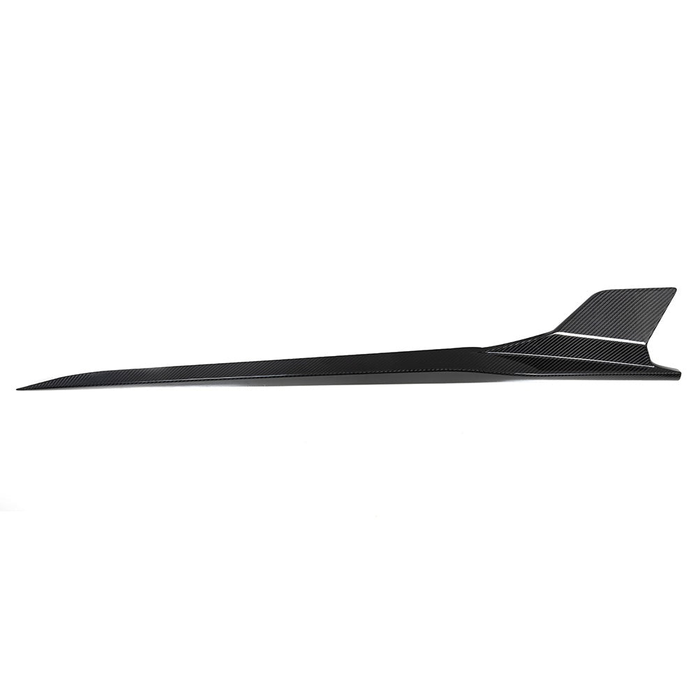 BMW M8 F92 Prepreg Carbon Fibre Side Skirts - dual blade aggressive stance upgrade
