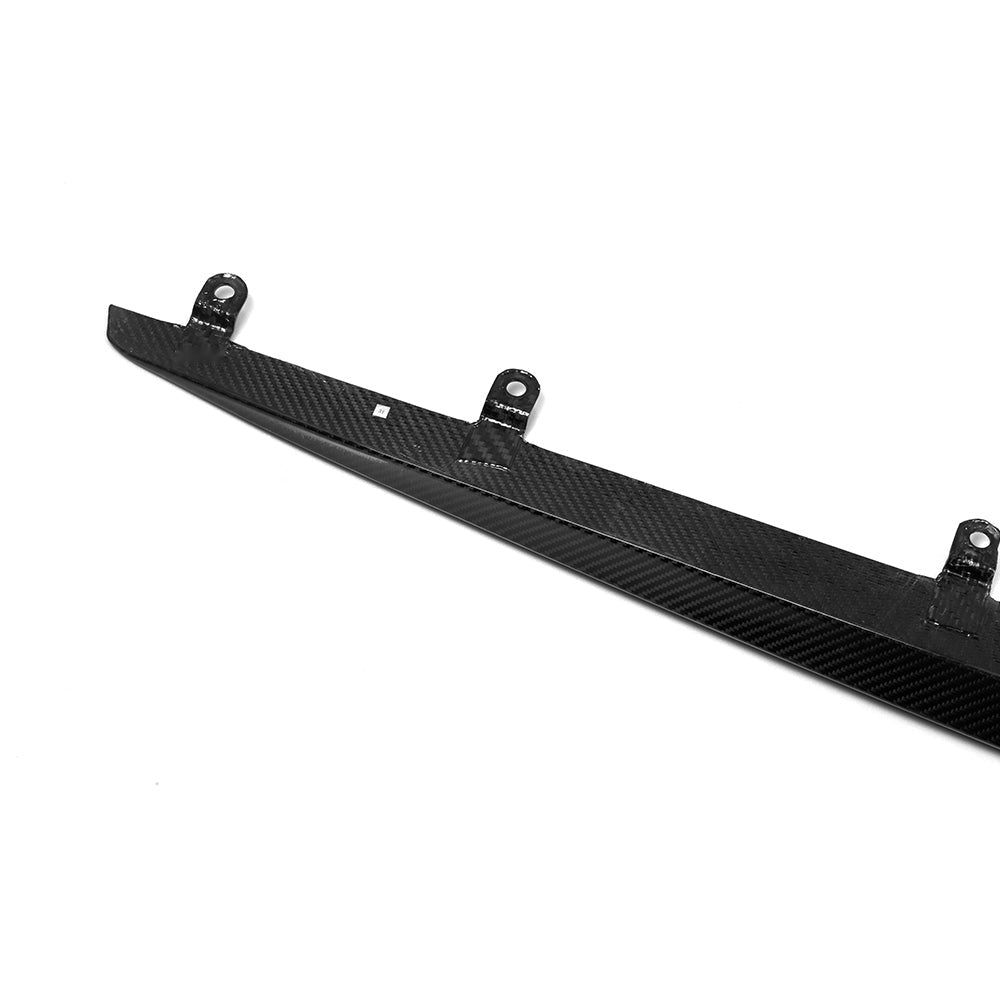 BMW M8 F92 Prepreg Carbon Fibre Side Skirts - dual blade aggressive stance upgrade