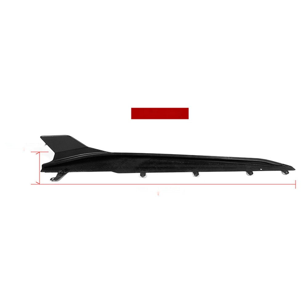 BMW M8 F92 Prepreg Carbon Fibre Side Skirts - dual blade aggressive stance upgrade