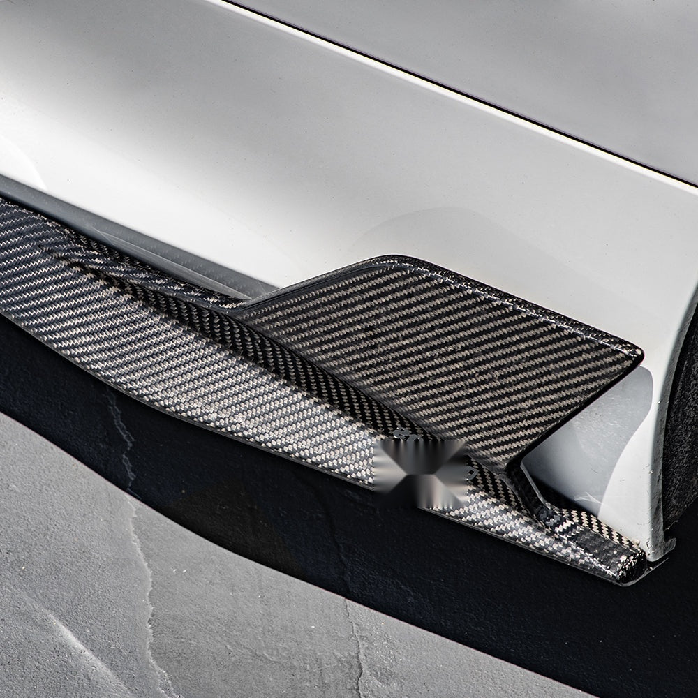 BMW M8 F92 Prepreg Carbon Fibre Side Skirts - dual blade aggressive stance upgrade