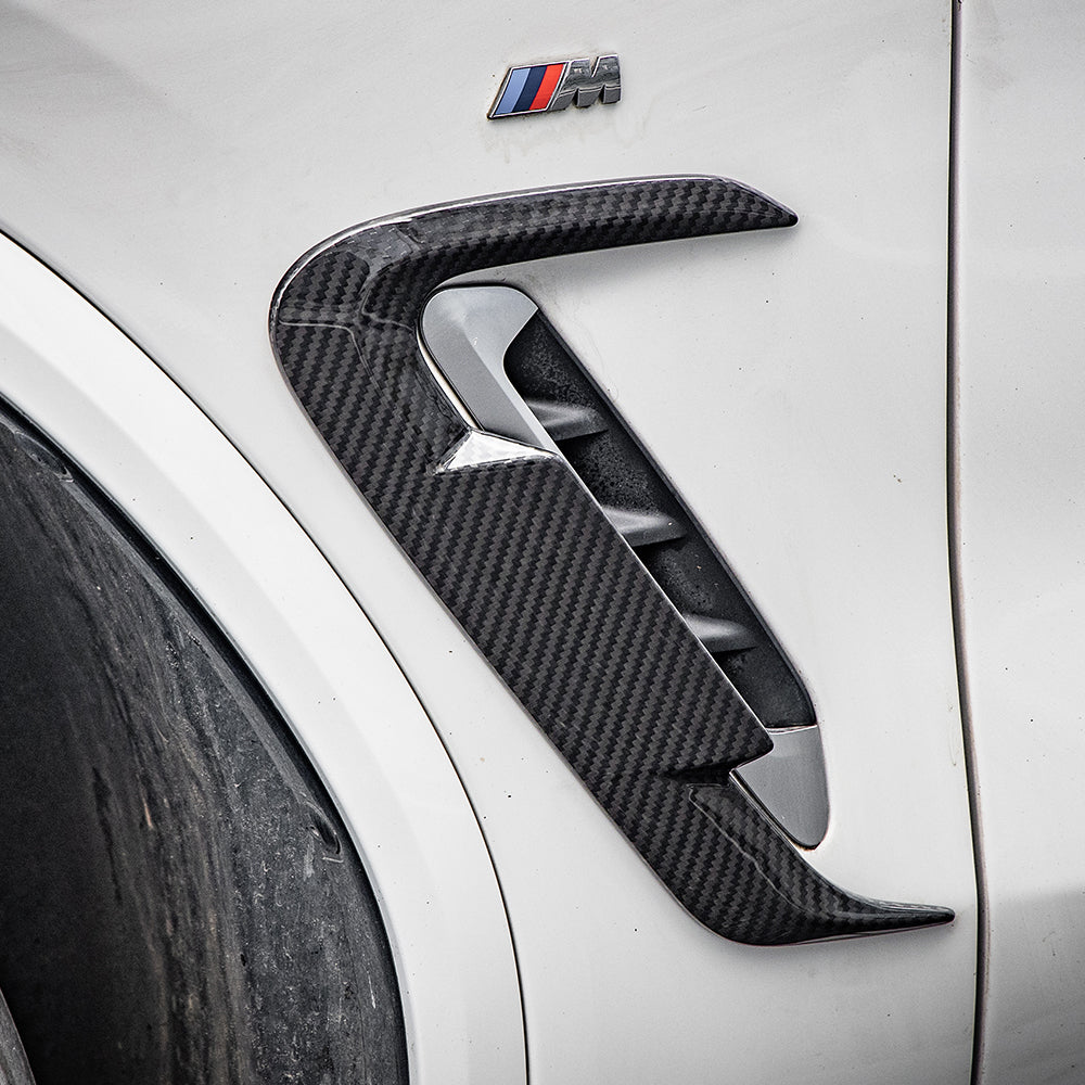 BMW X3 G01 LCI Carbon Fibre Side Fender Trims - prepreg gloss finish body upgrade