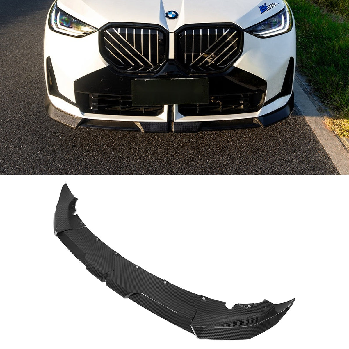 BMW X3 G45 Carbon Fibre Front Lip - prepreg dry carbon aerodynamic splitter upgrade