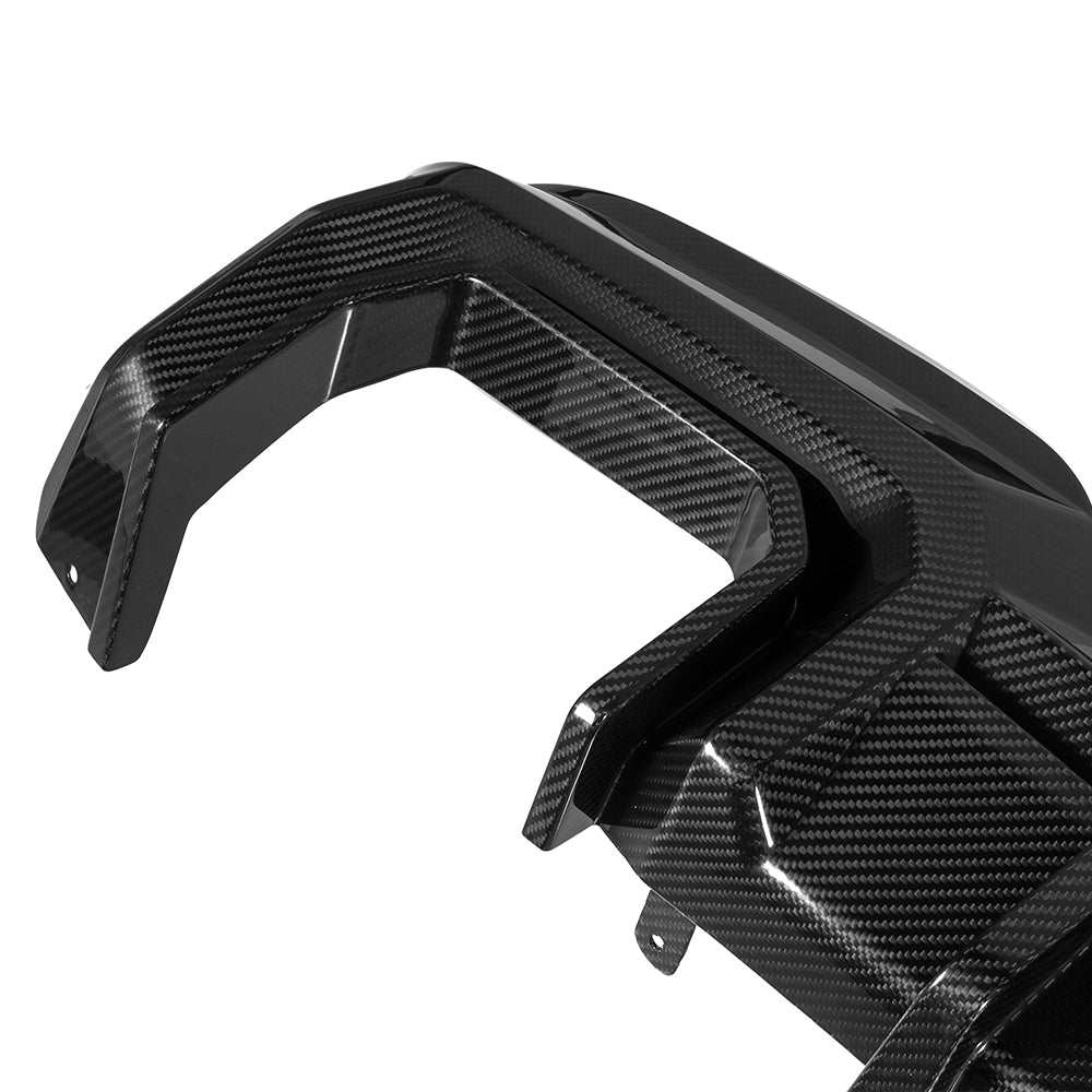 BMW X3 M40i G01 Facelift Carbon Fibre Rear Diffuser - prepreg with gloss finish and side winglets
