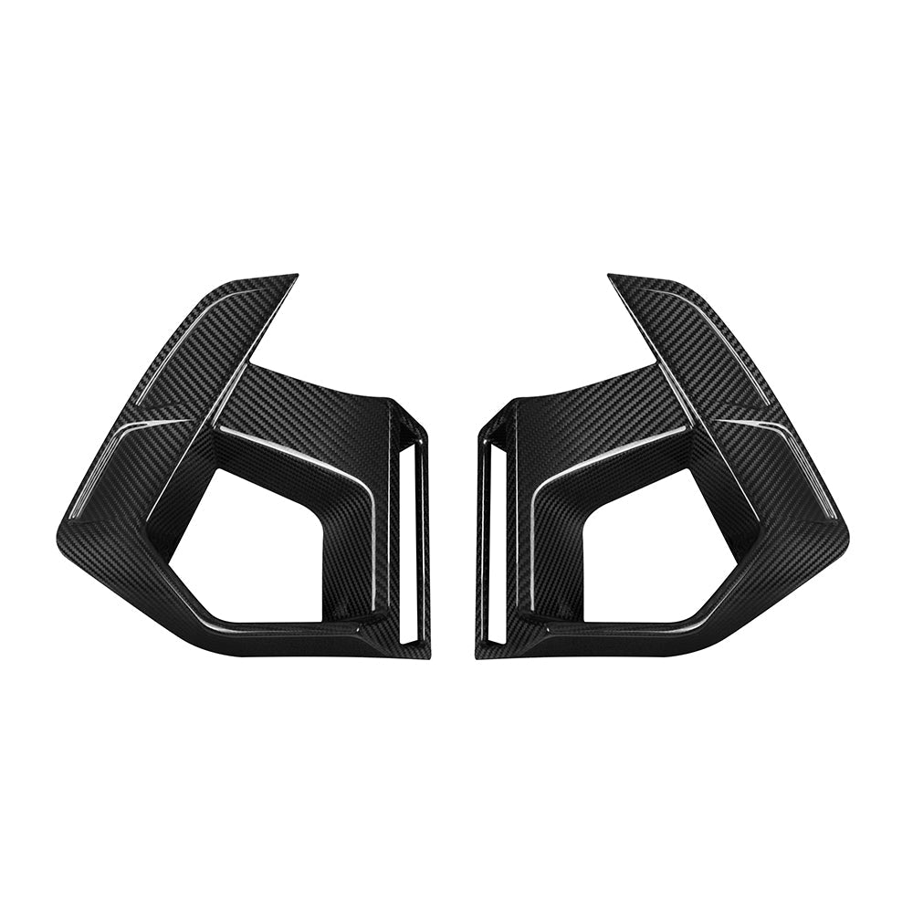 BMW X3M F97 LCI Carbon Fibre Air Ducts - prepreg gloss front fascia upgrade
