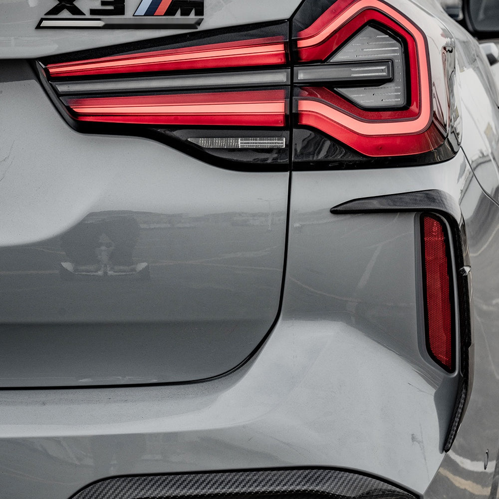 BMW X3M F97 LCI Carbon Fibre Rear Bumper Insert - prepreg OEM fitment upgrade